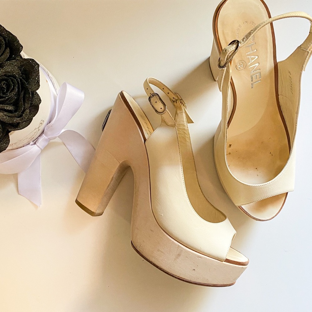 Chanel clog heels